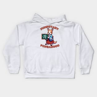 Pi day kangaroo Kids Hoodie